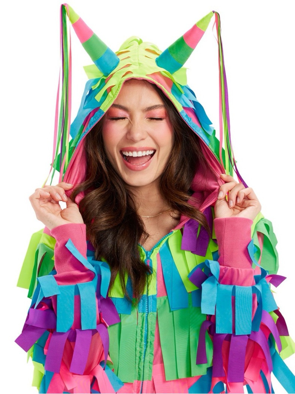 Tipsy Elves Piñata Costume, Lined One Piece Hoodie, Pockets! Adult size Medium